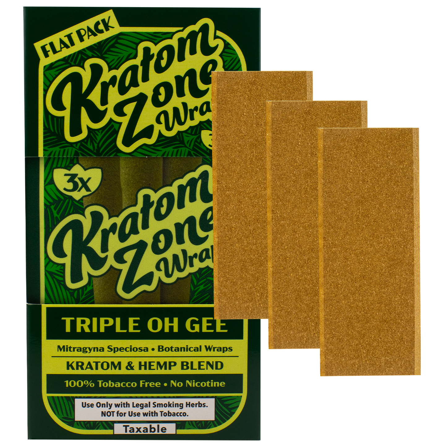 Kratom Zone: Natural Kratom Wraps (Triple Oh Gee)