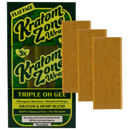 Kratom Zone: Natural Kratom Wraps (Triple Oh Gee)