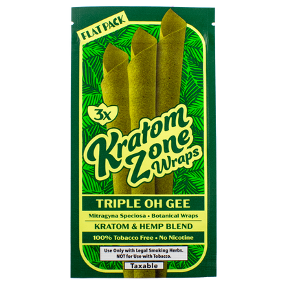 Kratom Zone: Natural Kratom Wraps (Triple Oh Gee)